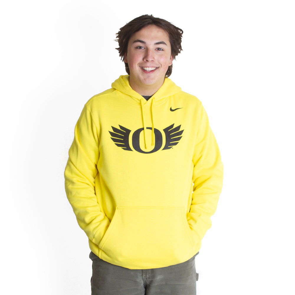 O Wings, Nike, Yellow, Hoodie, Cotton Blend, Men, Sweatshirt, 433180